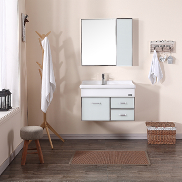 Supply Small Corner New Design Modern Vanity Solid Wooden Basin Pvc Bathroom Cabinets