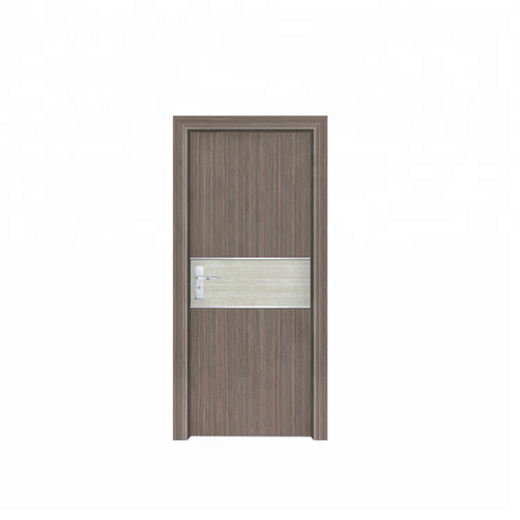 Top Manufacturer Apartment Poly Internal Wood Door Hotel Soundproof Bedroom Door Walnut Modern Interior Solid Wooden Room Door