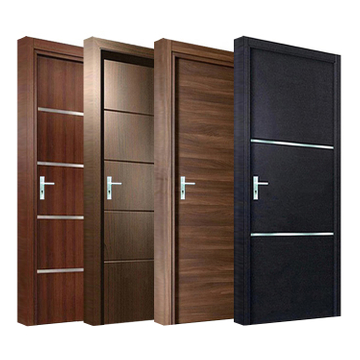 Factory Cheap Apartment PVC Interior Door Slab Wooden Internal Flush Door Design PVC Doors For Bedroom