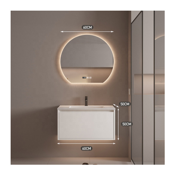 China Factory Modern Style PVC MDF Wooden Black White Luxury Bathroom Vanity Cabinet