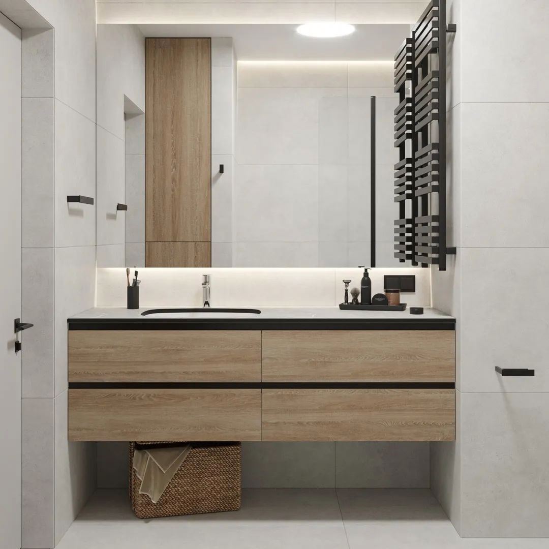 China Factory Wall Hung PVC Cabinet Basin Bathroom Vanity