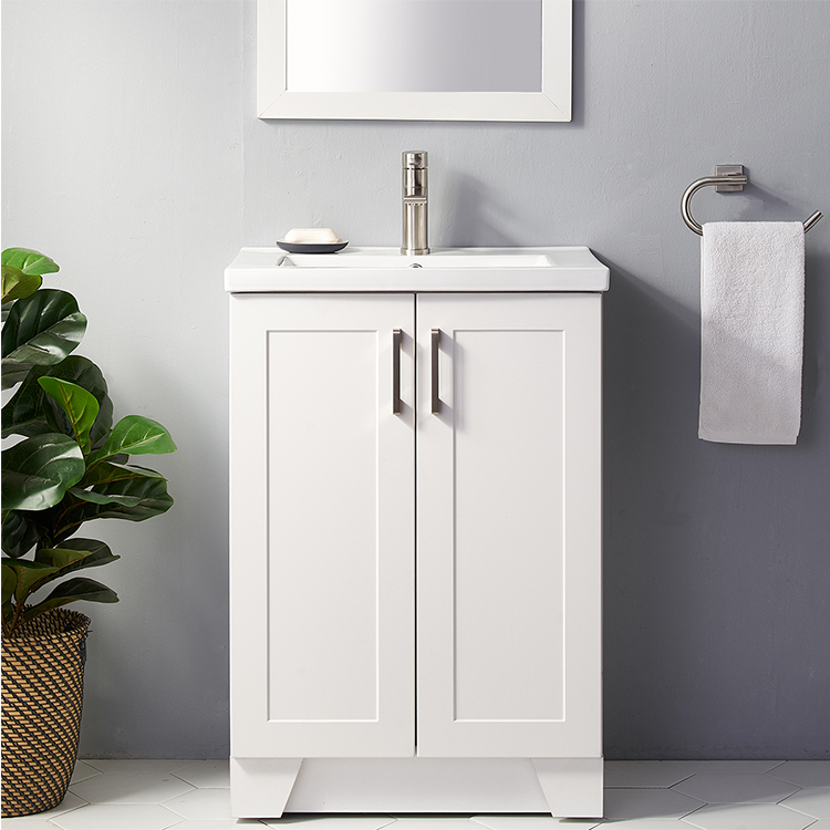 Water Resistant PVC Modern Wash Basin Bathroom Cabinet Vanity