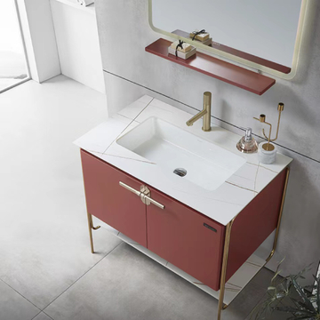 Wholesale Hotel Furniture Modern Design Bathroom Vanity Set Pvc Bathroom Cabinet with Sinks And Mirror