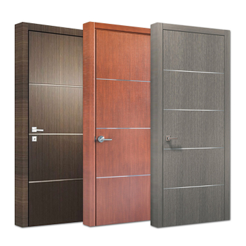 Pvc Wood Bathroom Interior House Door With Tempered Frosted Glass Inserts Design
