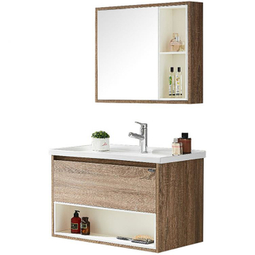 Luxury Double Basin Vanity Sink PVC Storage Bathroom Cabinet