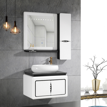 PVC Free Painting Waterproof Nice Price New Home Washbasin Furniture Luxury with Sink Wall Mounted Hotel Vanity Bathroom Cabinet