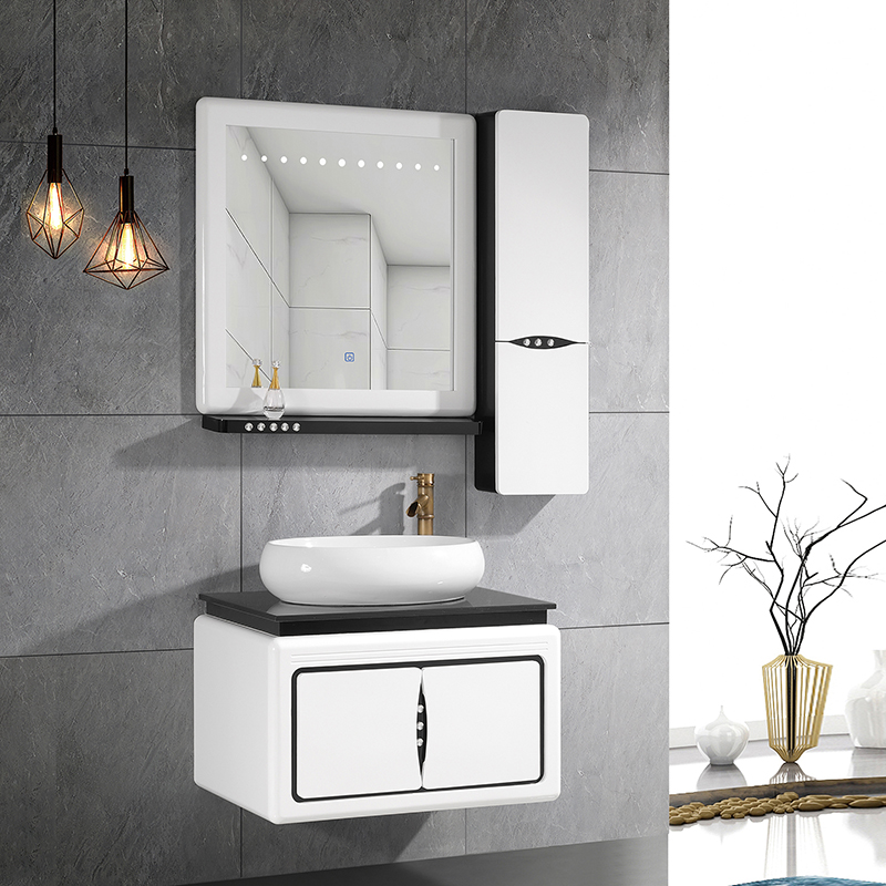 PVC Free Painting Waterproof Nice Price New Home Washbasin Furniture Luxury with Sink Wall Mounted Hotel Vanity Bathroom Cabinet