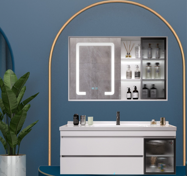 Luxury Traditional Mirror Waterproof PVC Under Sink Bathroom Bathroom Vanity Bathroom Cabinets
