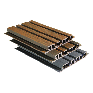 Wpc Pvc Decorative Interior Wall Covering Plastic Cladding Three Groove Wood 3d Wall Panel