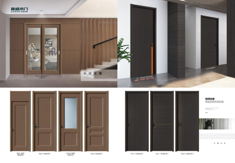 China Soundproof Hotel Door Waterproof Wpc Pvc Solid Interior Wooden Doors For Room