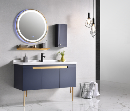 New Design Wholesale Furniture PVC Vanity Bathroom Cabinet with Sink