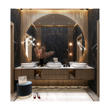 Good Reputation Low Price Square Mirror PVC Bathroom Vanity Cabinet