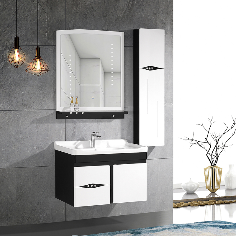 PVC Free Painting Waterproof Nice Price New Home Washbasin Furniture Luxury with Sink Wall Mounted Hotel Vanity Bathroom Cabinet