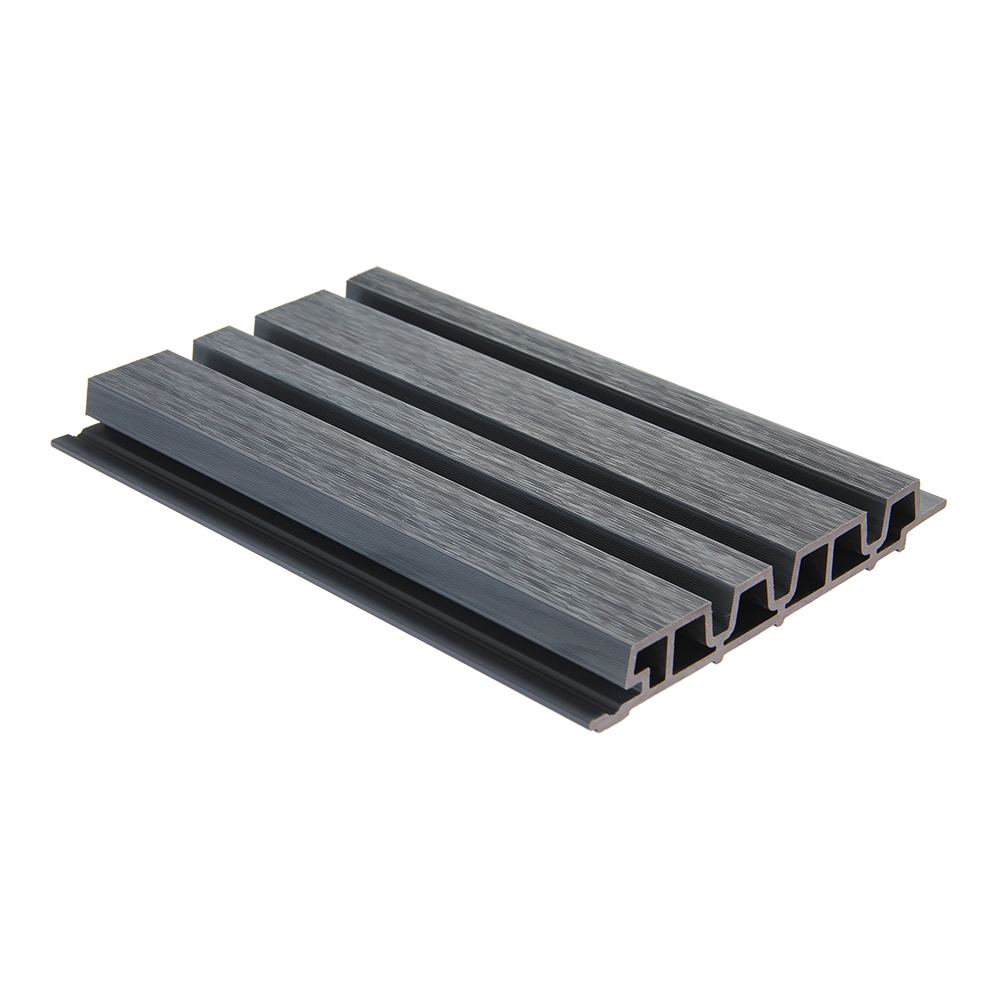 Wpc Pvc Decorative Interior Wall Covering Plastic Cladding Three Groove Wood 3d Wall Panel