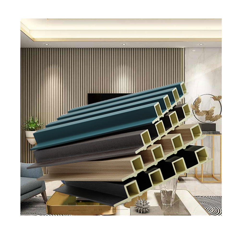 Wholesale Price High Quality Interior And Exterior Decoration Wood-plastic PVC Layer Notched Composite Wall Panels Wpc Cladding