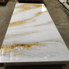 High Glossy 2mm 3mm 4*8ft 1220x2440mm Waterproof Decor Pvc Sheet Alternative UV Marble Sheet Pvc Wall Panel 3D Pvc Marble Sheet