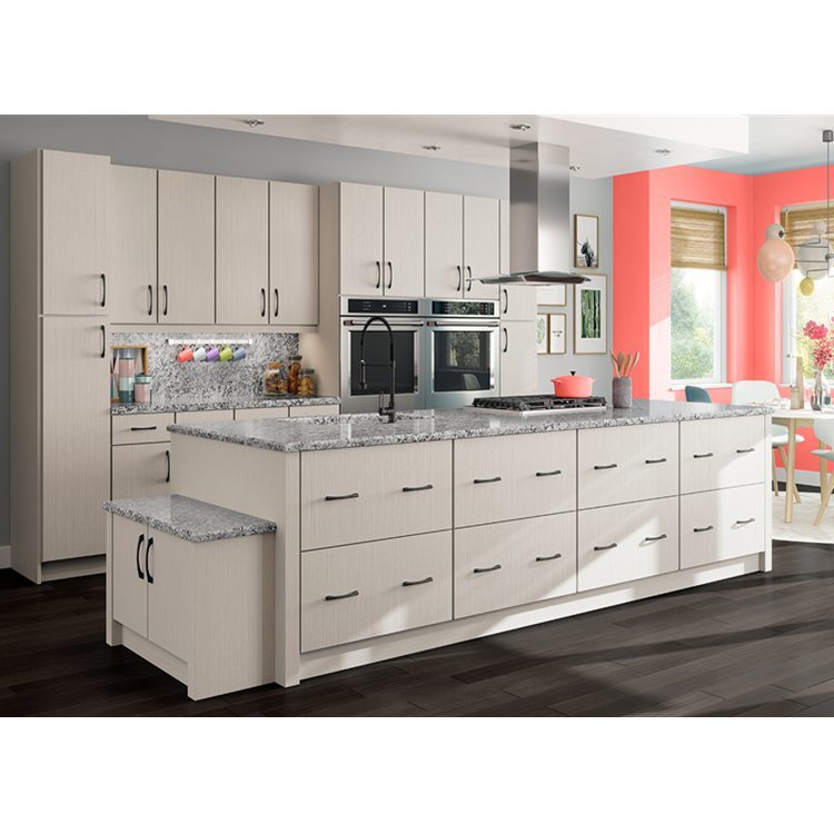 Wholesale Custom Hotel Home Kitchen Furniture Classic Style Modern Design PVC Kitchen Cabinets