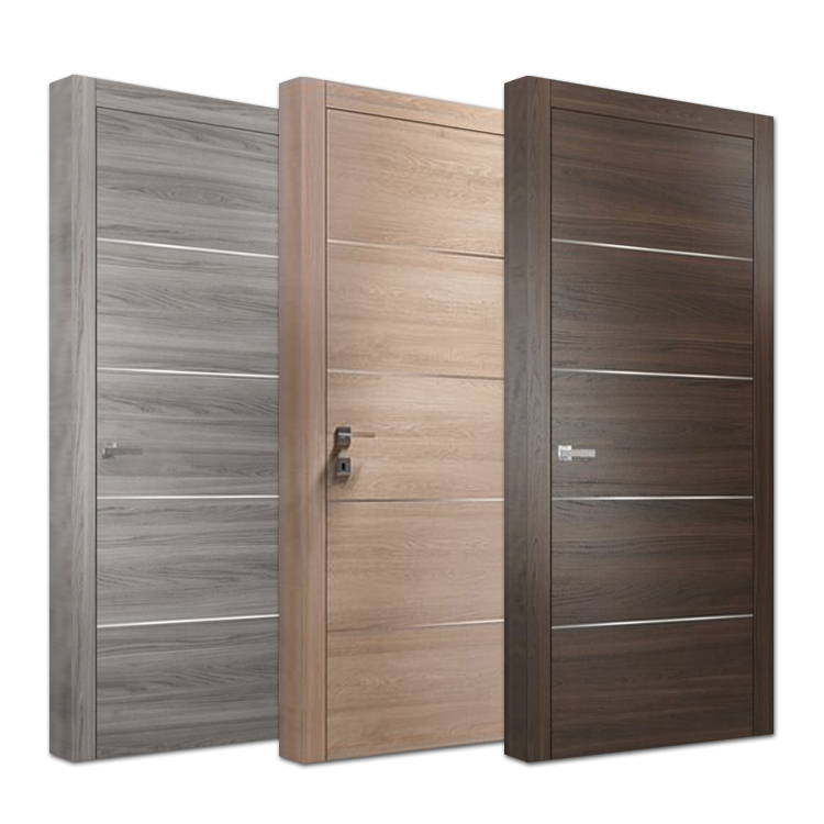 Factory Cheap Apartment PVC Interior Door Slab Wooden Internal Flush Door Design PVC Doors For Bedroom