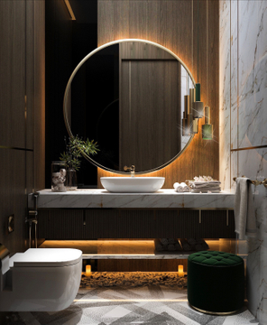 Good Reputation Low Price Square Mirror PVC Bathroom Vanity Cabinet