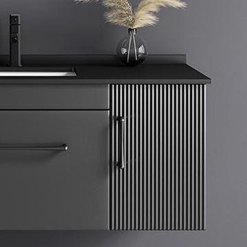 100cm PVC Floor Standing Transitional Bathroom Vanity Cabinet with Ceramic Sink