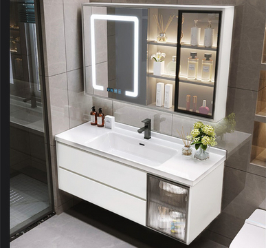 Luxury Traditional Mirror Waterproof PVC Under Sink Bathroom Bathroom Vanity Bathroom Cabinets