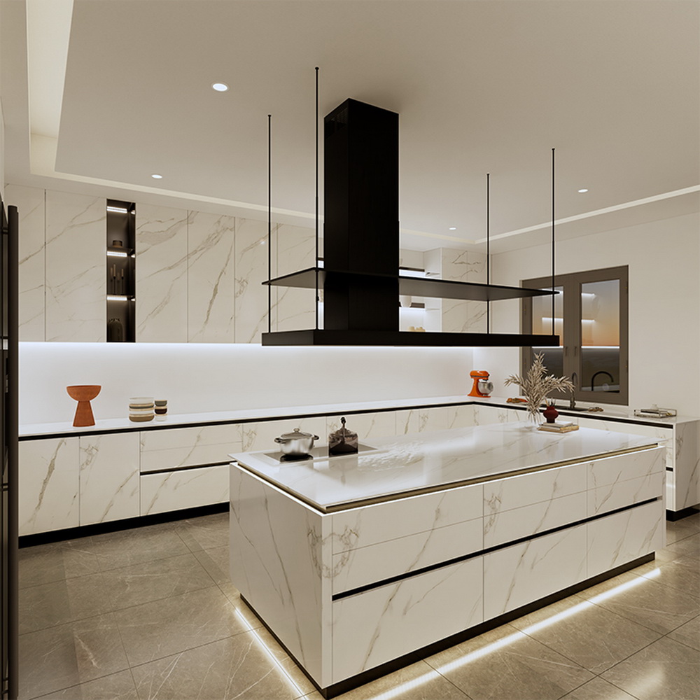 Finish Modern Designs PVC Kitchen Cabinet Competitive Price Kitchen Cabinet Set