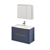 Luxury Classic Basin Lighting Mirror Toilet Furniture Pvc Plywood Set Small Bathroom Cabinet with Sink
