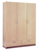 Cherry Wood Luxury Bedroom Fitted PVC Wardrobes Cabinets