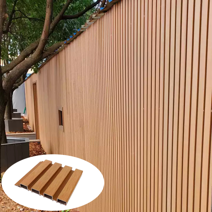 WPC PVC Cladding Boards Wpc Wall Cladding Exterior New Material Wpc Slatted Cladding 3.6m