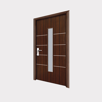 Waterproof Factory Price PVC Coating Film Black Wood Plastic Composite Office House Villa Rooms Interior Hollow Slap WPC Doors