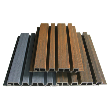 Wpc Pvc Decorative Interior Wall Covering Plastic Cladding Three Groove Wood 3d Wall Panel