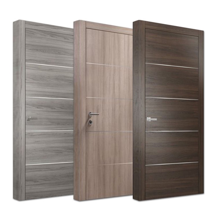 Interior MDF Wood Door Designs PVC Door For Bedroom Bathroom