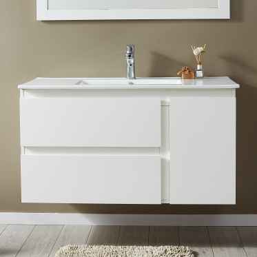 Wall Mounted Pvc Oak Wood Small Bathroom Wash Basin Cabinet Modern Bathroom Vanity Cabinet