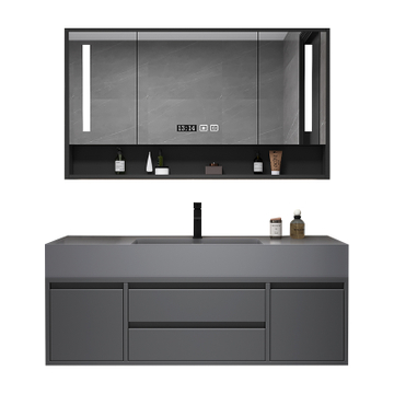 China Factory Wall Hung PVC Cabinet Basin Bathroom Vanity