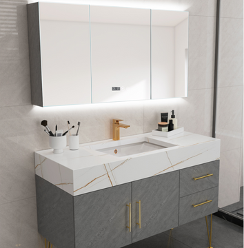 Luxury Commercial Double Sink MDF Hotel Modern Waterproof Pvc 36inch White 4mm Vanities Cabinet Plywood Bathroom 