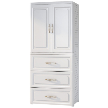 Dressing Drawer Wall Cabinet Closet White Wood Modern Clothe Cabinet with Mirror Pvc Home Furniture Bedroom Furniture Wardrobe