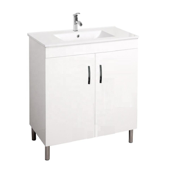 30inch Single Wall Mounted PVC Finish Modern Bathroom Cabinet With Sink