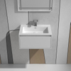 PVC Bathroom Vanity Waterproof Modern Bathroom Cabinet with Sink And Mirror