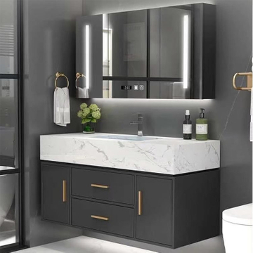 Wall Hung Waterproof PVC Bathroom Wash Basin Cabinet