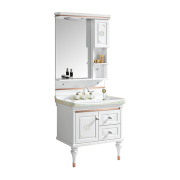 Hot Sale Floor Standing Finger Pull Bathroom Vanity Ready Made Cheap Modern Pvc Bathroom Cabinet