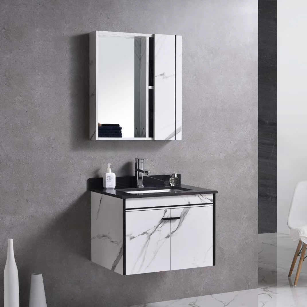 North American Hot Sale Lead Free Pvc Painted Modern Bathroom Vanity Cabinet