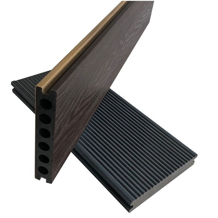 High Quality Wood-imitation Polyurethane Foam Tiles Panels WPC/PVC Decking And Wall Panel Ani-UV Suelo Composite Exterior