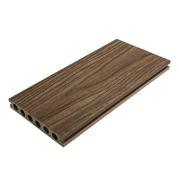 Waterproof Co-extrusion Brushed Hollow Wood Plastic Garden Patio Floors Furniture WPC/PVC Outdoor Plastic Decking