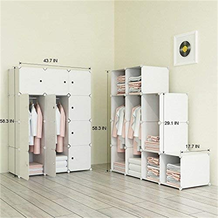 PVC Modern Durable Bedroom Furniture Clothes Combination Cupboards Border Wardrobes
