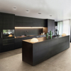Latest Coming Customized Black Lacquer Or PVC Vacuum Finish Modern Designs Kitchen Cabinet