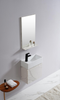 New Design Bathroom Vanities Wood Pvc 42 Inch Ceramic Top Bathroom Cabinet Vanities With Wash Basin