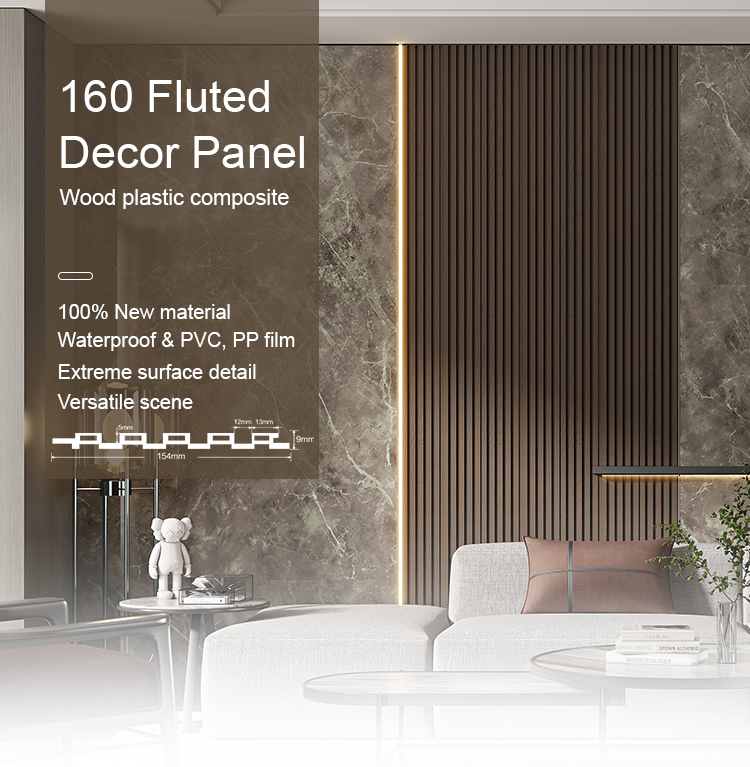 Waterproof Interior Decoration Wall Cladding 3D PVC PS Eco-Friendly Wall Panel