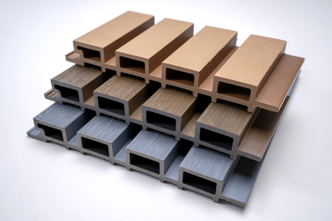 China Wholesale PVC Wood Plastic Composite Exterior Wall Cladding 3D Fluted Wood Wall Panels