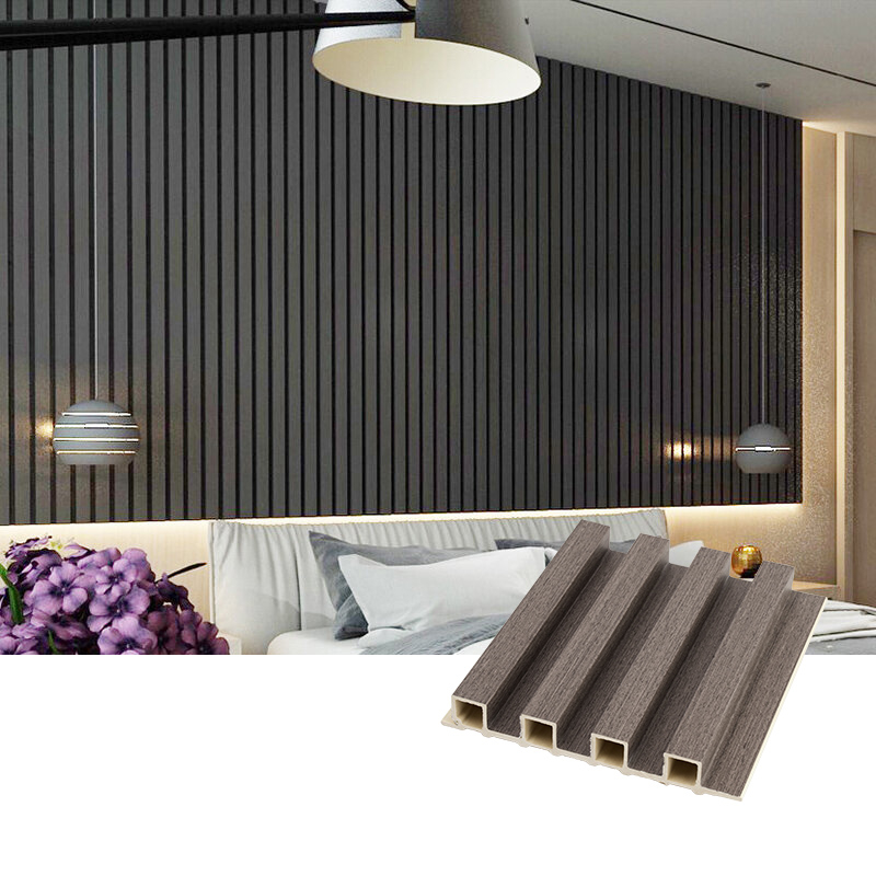 Wholesale Price High Quality Interior And Exterior Decoration Wood-plastic PVC Layer Notched Composite Wall Panels Wpc Cladding
