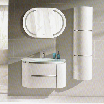 LED Smart Design Home Simple Style PVC Bathroom Cabinet with Mirror